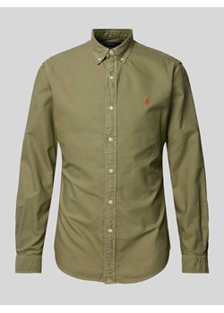 Koszula casualowa o kroju slim fit z kołnierzykiem typu button down ze sklepu Peek&Cloppenburg  w kategorii Koszule męskie - zdjęcie 174026520
