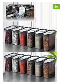 Violeta Home Pojemniki (12 szt.) w kolorze szarym - 2 l ze sklepu Limango Polska w kategorii Pojemniki kuchenne - zdjęcie 174026923