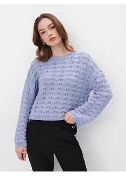 Mohito - Sweter z ozdobnym splotem - błękitny ze sklepu Mohito w kategorii Swetry damskie - zdjęcie 174028851