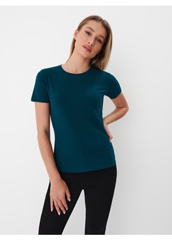 Mohito - T-shirt z bawełny - zielony ze sklepu Mohito w kategorii Bluzki damskie - zdjęcie 174028902