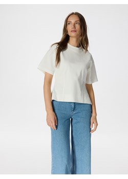 Reserved - Taliowany t-shirt - biały ze sklepu Reserved w kategorii Bluzki damskie - zdjęcie 174029054
