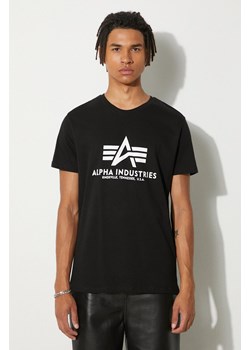 Alpha Industries t-shirt bawełniany Basic T-Shirt kolor czarny z nadrukiem 100501.03 ze sklepu PRM w kategorii T-shirty męskie - zdjęcie 174031052