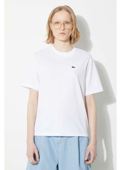 Lacoste t-shirt bawełniany damski kolor biały TF7215 ze sklepu PRM w kategorii Bluzki damskie - zdjęcie 174031392