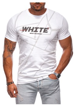 T-shirt męski z nadrukiem 1997S - biały ze sklepu Edoti w kategorii T-shirty męskie - zdjęcie 174031970