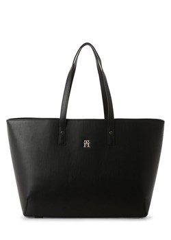 Tommy Hilfiger Damski shopper Kobiety Sztuczna skóra czarny jednolity ze sklepu vangraaf w kategorii Torby Shopper bag - zdjęcie 174033882