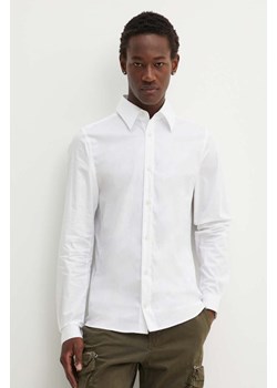 Diesel koszula S-FITTY-A męska kolor biały slim z kołnierzykiem klasycznym A14635.0QFAV ze sklepu ANSWEAR.com w kategorii Koszule męskie - zdjęcie 174034720