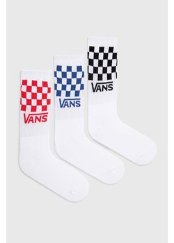 Vans skarpetki 3-pack kolor biały VN000F0WWHT1 ze sklepu ANSWEAR.com w kategorii Skarpetki damskie - zdjęcie 174035102