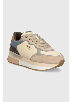 Pepe Jeans sneakersy PLS60025 kolor beżowy RUSPER MANIA ze sklepu ANSWEAR.com w kategorii Buty sportowe damskie - zdjęcie 174035191