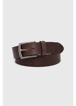 Pepe Jeans pasek skórzany PALMER BELT męski kolor brązowy PM021024 ze sklepu ANSWEAR.com w kategorii Paski męskie - zdjęcie 174035352