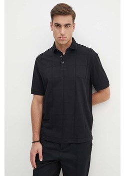 Armani Exchange polo bawełniane kolor czarny gładki 6DZFLJ ZJ2ZZ ze sklepu ANSWEAR.com w kategorii T-shirty męskie - zdjęcie 174035382