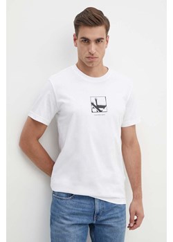 Calvin Klein Jeans t-shirt bawełniany męski kolor biały z nadrukiem J30J325687 ze sklepu ANSWEAR.com w kategorii T-shirty męskie - zdjęcie 174035623