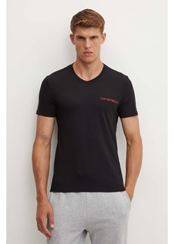 Emporio Armani Underwear t-shirt lounge 2-pack kolor czarny z nadrukiem 111849 4F717 ze sklepu ANSWEAR.com w kategorii T-shirty męskie - zdjęcie 174035682