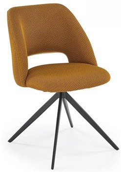 Musztardowe obrotowe krzesło kubełkowe - Dalvik ze sklepu Edinos.pl w kategorii Krzesła - zdjęcie 174036324