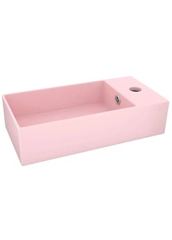 Różowa umywalka ceramiczna M3-H17 ze sklepu Edinos.pl w kategorii Łazienka - zdjęcie 174036730