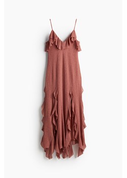H & M - Długa sukienka z falbanami - Różowy ze sklepu H&M w kategorii Sukienki - zdjęcie 174036931