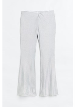 H & M - H & M+ Brokatowe rozszerzane legginsy - Szary ze sklepu H&M w kategorii Spodnie damskie - zdjęcie 174036960