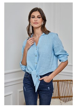La Compagnie Du Lin Lniana bluzka &quot;Julia&quot; w kolorze błękitnym ze sklepu Limango Polska w kategorii Koszule damskie - zdjęcie 174039251