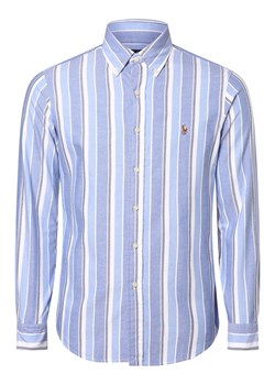 Polo Ralph Lauren Koszula męska - Custom Fit Mężczyźni Modern Fit Bawełna niebieski w paski ze sklepu vangraaf w kategorii Koszule męskie - zdjęcie 174039711