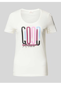 T-shirt z nadrukiem ze sloganem ze sklepu Peek&Cloppenburg  w kategorii Bluzki damskie - zdjęcie 174042674