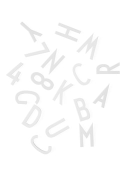 Design Letters Symbole w kolorze białym do tablicy ogłoszeń - dł. 5 cm ze sklepu Limango Polska w kategorii Kolczyki - zdjęcie 174043164