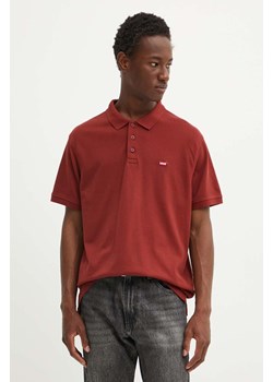 Levi&apos;s polo bawełniane kolor czerwony gładki 001EX ze sklepu ANSWEAR.com w kategorii T-shirty męskie - zdjęcie 174045192