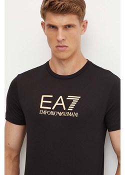 EA7 Emporio Armani t-shirt bawełniany męski kolor czarny z nadrukiem AF10170.7M000007 ze sklepu ANSWEAR.com w kategorii T-shirty męskie - zdjęcie 174045314