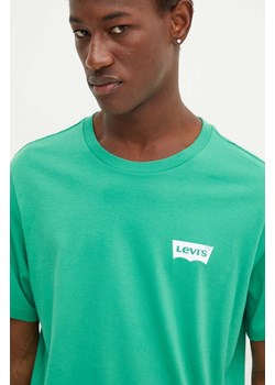 Levi&apos;s t-shirt bawełniany męski kolor zielony z nadrukiem ze sklepu ANSWEAR.com w kategorii T-shirty męskie - zdjęcie 174045532