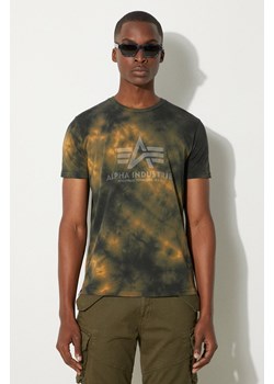 Alpha Industries t-shirt bawełniany Basic Tee Batik kolor żółty wzorzysty 116517.20-ZOLTY ze sklepu PRM w kategorii T-shirty męskie - zdjęcie 174047394