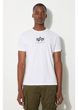 Alpha Industries t-shirt bawełniany kolor biały z nadrukiem 118533.09-White ze sklepu PRM w kategorii T-shirty męskie - zdjęcie 174047422