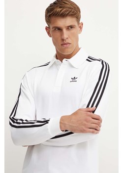 adidas Originals longsleeve bawełniany kolor biały wzorzysty IZ2459 ze sklepu PRM w kategorii T-shirty męskie - zdjęcie 174047424