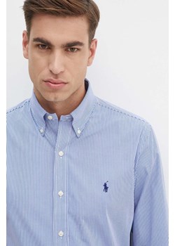 Polo Ralph Lauren koszula męska kolor niebieski regular z kołnierzykiem button-down 710928255 ze sklepu PRM w kategorii Koszule męskie - zdjęcie 174047432