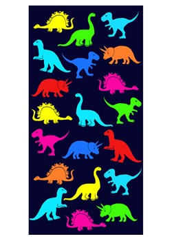 Le Comptoir de la Plage Ręcznik plażowy &quot;Juna - Dino&quot; w kolorze granatowym ze wzorem - 140 x 70 cm ze sklepu Limango Polska w kategorii Ręczniki - zdjęcie 174048860