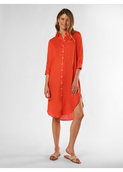 Marie Lund Lniana sukienka damska Kobiety len pomarańczowy jednolity ze sklepu vangraaf w kategorii Sukienki - zdjęcie 174050343