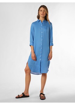Marie Lund Lniana sukienka damska Kobiety len niebieski jednolity ze sklepu vangraaf w kategorii Sukienki - zdjęcie 174050344