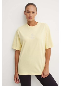 adidas Performance t-shirt Yoga damski kolor żółty IW0129 ze sklepu ANSWEAR.com w kategorii Bluzki damskie - zdjęcie 174051623