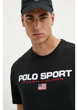 Polo Ralph Lauren t-shirt bawełniany męski kolor czarny z nadrukiem ze sklepu ANSWEAR.com w kategorii T-shirty męskie - zdjęcie 174051723