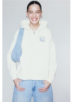 H & M - Rozpinana bluza oversize z kapturem - Biały ze sklepu H&M w kategorii Bluzy damskie - zdjęcie 174052064