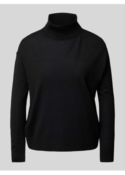 Sweter z dzianiny z detalem z logo ze sklepu Peek&Cloppenburg  w kategorii Swetry damskie - zdjęcie 174052591