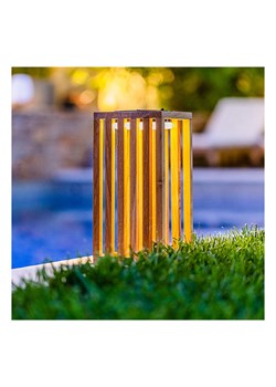 lumisky Lampa solarna LED &quot;Chennai&quot; w kolorze jasnobrązowym - 15 x 30 x 15 cm ze sklepu Limango Polska w kategorii Dekoracje i akcesoria ogrodowe - zdjęcie 174053634