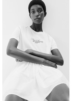 H & M - Bawełniany T-shirt - Biały ze sklepu H&M w kategorii Bluzki damskie - zdjęcie 174055653