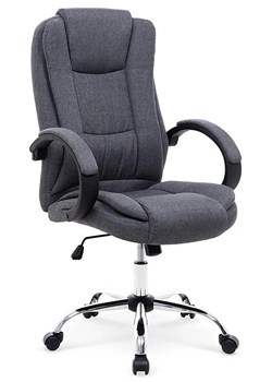 Szary tapicerowany biurowy fotel obrotowy - Ariel 2X ze sklepu Edinos.pl w kategorii Krzesła biurowe - zdjęcie 174056021