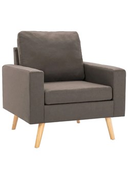 Skandynawski fotel wypoczynkowy w kolorze taupe - Meriozi ze sklepu Edinos.pl w kategorii Fotele - zdjęcie 174057540