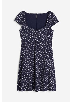 H & M - Dżersejowa sukienka z kapturkowym rękawem - Niebieski ze sklepu H&M w kategorii Sukienki - zdjęcie 174058452