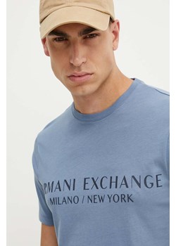 Armani Exchange t-shirt bawełniany kolor szary z nadrukiem ze sklepu ANSWEAR.com w kategorii T-shirty męskie - zdjęcie 174059222