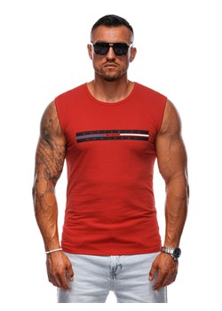 Bokserka męska z nadrukiem 1956S - czerwona ze sklepu Edoti w kategorii T-shirty męskie - zdjęcie 174060601