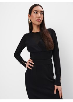 Mohito - Dzianinowa bluzka - czarny ze sklepu Mohito w kategorii Bluzki damskie - zdjęcie 174060704