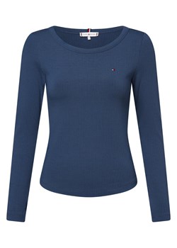 Tommy Hilfiger Damska koszulka z długim rękawem Kobiety wiskoza indygo jednolity ze sklepu vangraaf w kategorii Bluzki damskie - zdjęcie 174061094