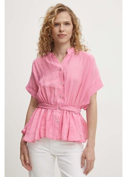 Answear Lab bluzka damska kolor różowy gładka ze sklepu ANSWEAR.com w kategorii Bluzki damskie - zdjęcie 174063391