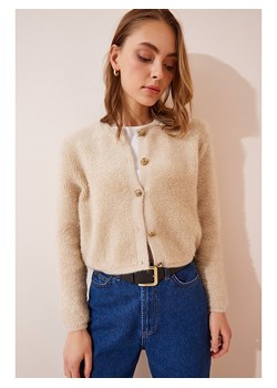 Happiness Istanbul Kardigan w kolorze beżowym ze sklepu Limango Polska w kategorii Swetry damskie - zdjęcie 174066581