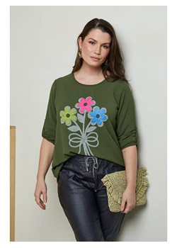 Curvy Lady Koszulka w kolorze khaki ze sklepu Limango Polska w kategorii Bluzki damskie - zdjęcie 174068444